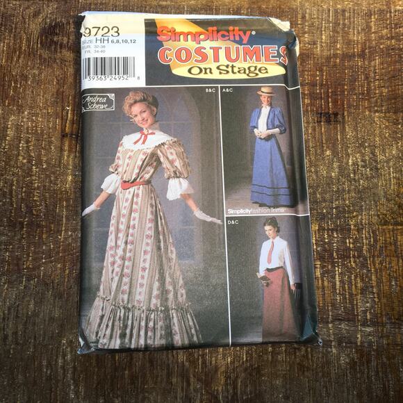 Simplicity Sewing Pattern 9723 Mary Poppins Edwardian Stage Costume 6-12 UNCUT - Picture 1 of 2